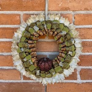 Front door Fall Wreath, Ribbon Wreath for fall, home decor.
